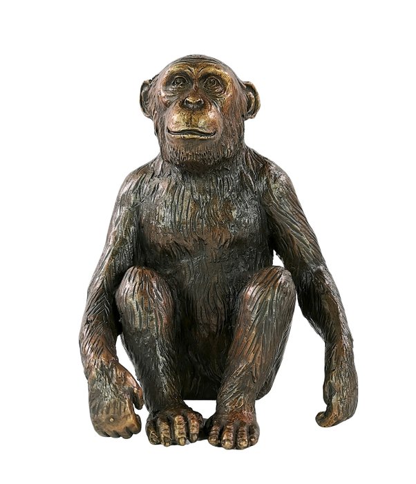 Figurine - Chimpansee - Bronze