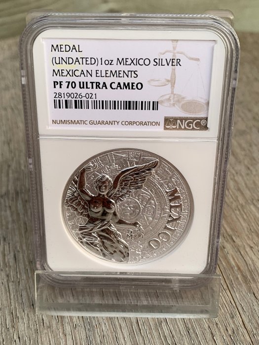 Mexico - Medal n.d. (2016) Mexican Elements in slab - 1 Oz - Zilver