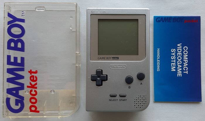 Nintendo Game Boy Pocket silver console - Console complete in case - I original æske
