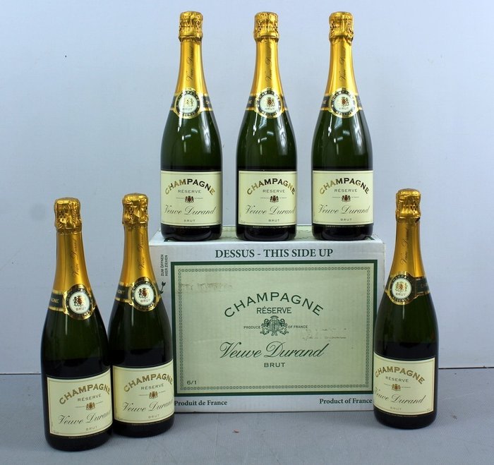 Veuve Durand - Champagne Réserve Brut - 6 Flessen (0.75 liter)