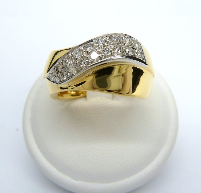 Damiani - 18 karaat Geel goud, Witgoud - Ring - Diamanten
