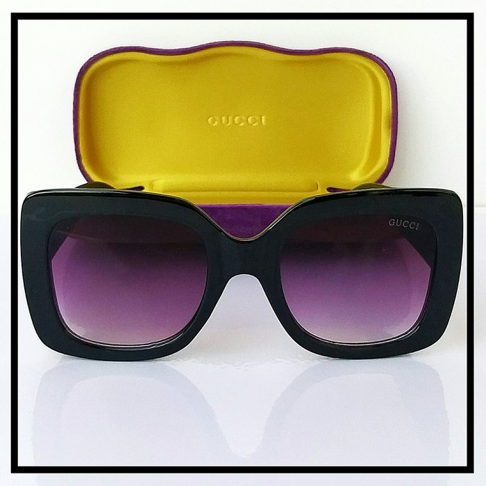Gucci GG 0083-S Black-Gold - LUXURY - Occhiali da sole