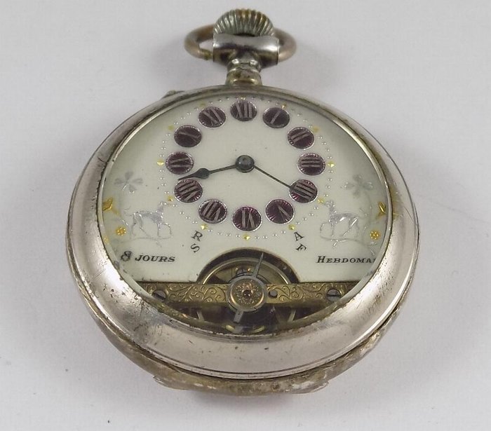 Hebdomas - 8 Jours - Eight Days  - pocket watch NO RESERVE PRICE  - Άνδρες - 1900