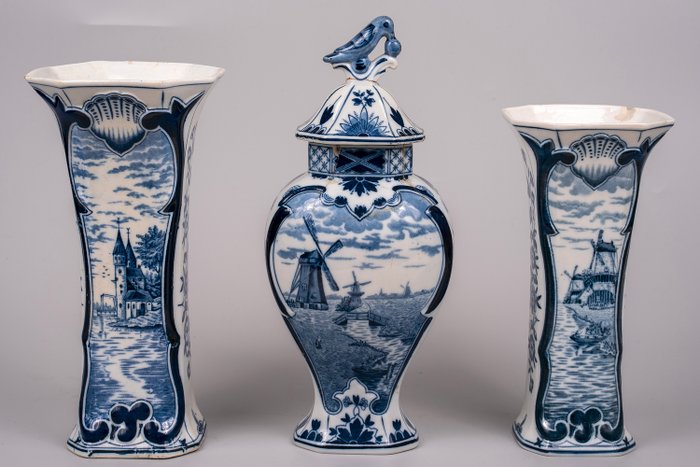 Mosa Maastricht - Szekrénykészlet - Delft kék dekoráció (3) - Porcelán