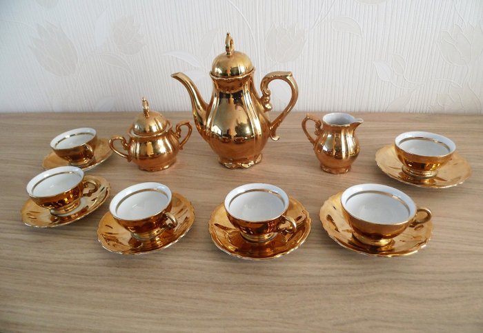 inalámbrico Oxidar Custodio bavaria - juego de té dorado de 24 kt (15) - Porcelana - Catawiki
