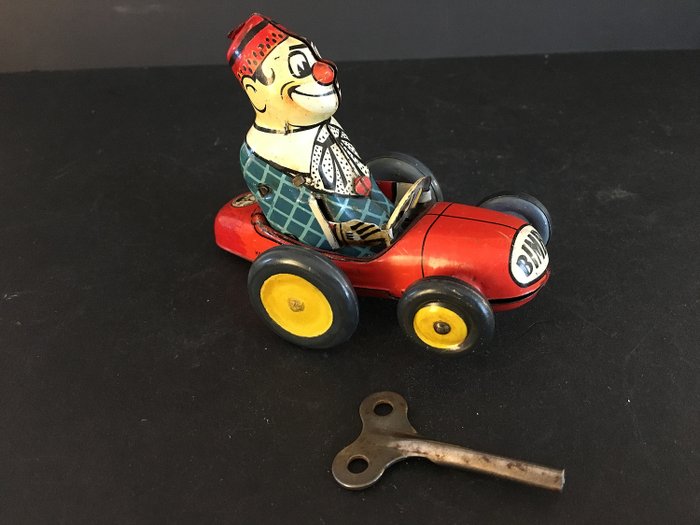 Joustra - Clown Bimbo avec voiture - 1950-1959 - Made in France