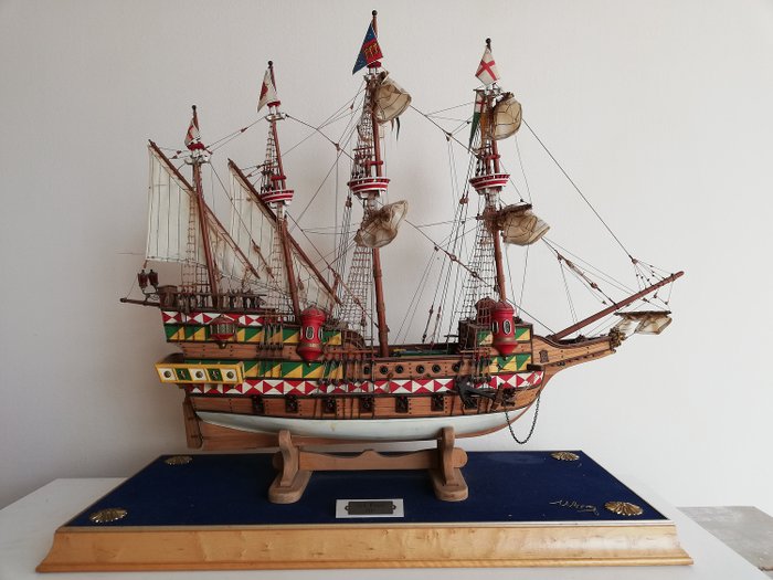 模型船“皇家方舟-1587” - 木 - 20世紀下半葉
