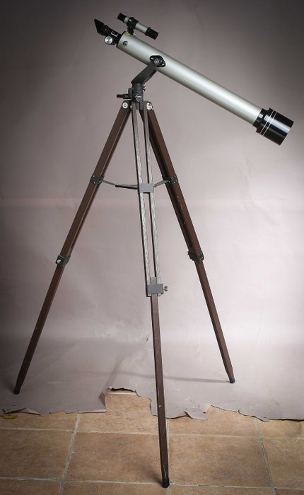 SBS   545 Télescope astronomique 60 x 700 mm avec superbe trépied en bois 