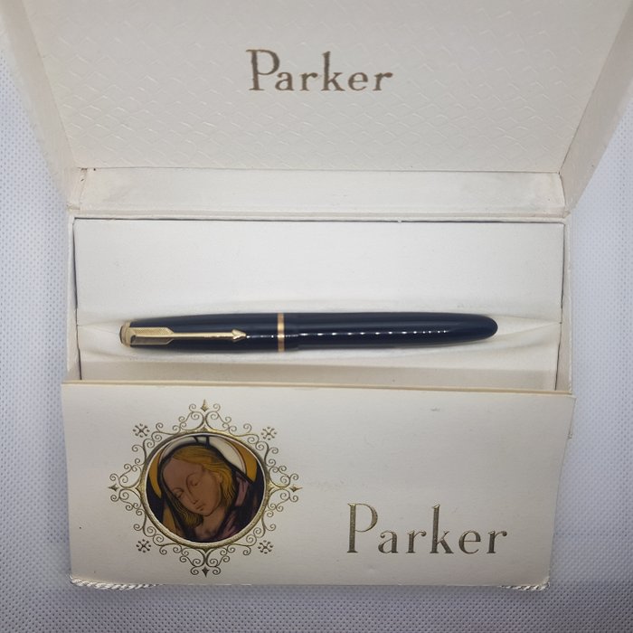 Parker - Slimfold - stilografica - pennino in oro massiccio 18 carati (F) - anni '60 - nuovo e mai usato - scatola originale