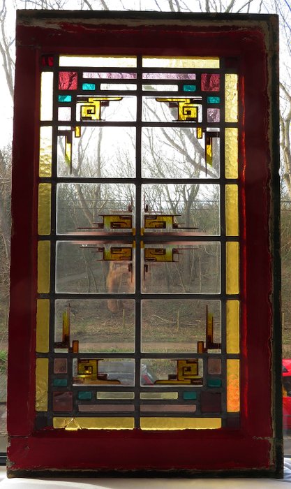 Amsterdam School Stained glass window