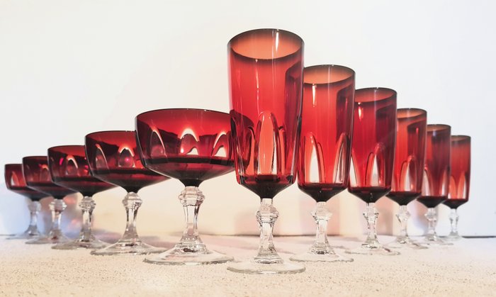 Luminarc Arcoroc Cristal d'Arques - Ruby Red gothic glasses (11)