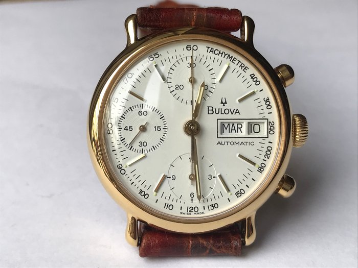 Bulova - cronografo automatico "NO RESERVE PRICE" - Homem - 1980-1989