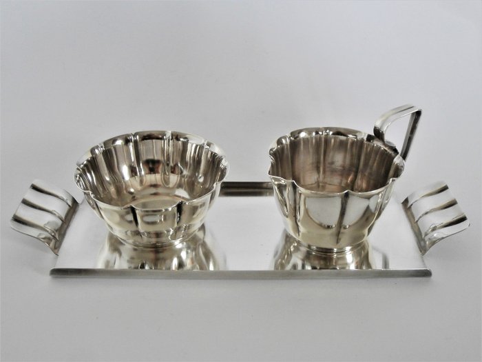 Georg Nilsson - Gero 90 - Set de cremă argintă Art Deco