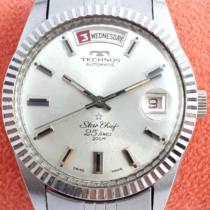 Technos - Star Chief Automatic Day Date - 1825 - Mænd - 1970-1979