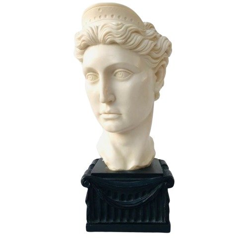 A.Santini - Classic Figure Sculptor A.Santini "made in Italy" - Stor italiensk skulptur buste gudinde Diana (5,5 kg) - Marmorpulver