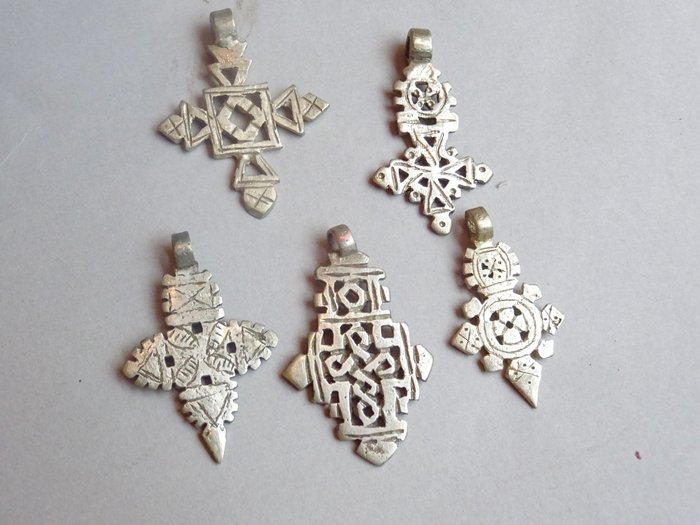 Koptisches Kreuz (5) - Metall - koptisch - Äthiopien 