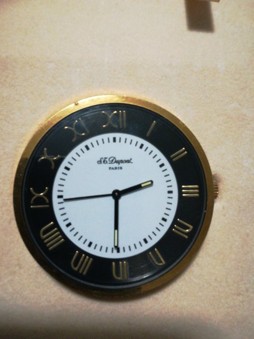 Alarm clock - S.T. Dupont - Gold plated - mid 20th century