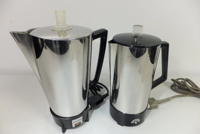 Twee Vintage koffie Percolator - Daalderop KMD - og DACOF (2) - metal