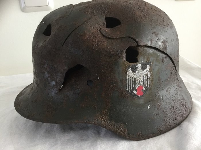 德國 - M-35。貼花WW2 Wehrmacht - 頭盔 - 1940