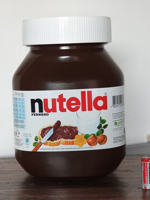 Enorme Nutella plastic reclame pot - plastic