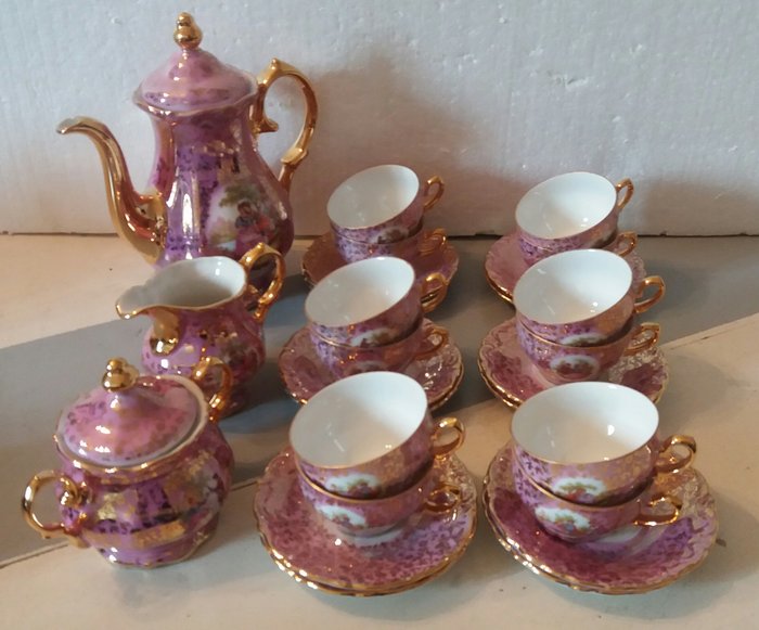  scène de Fragonard - luxe Royal ADP - service à café / thé (12 pers.) (27) - Porcelaine