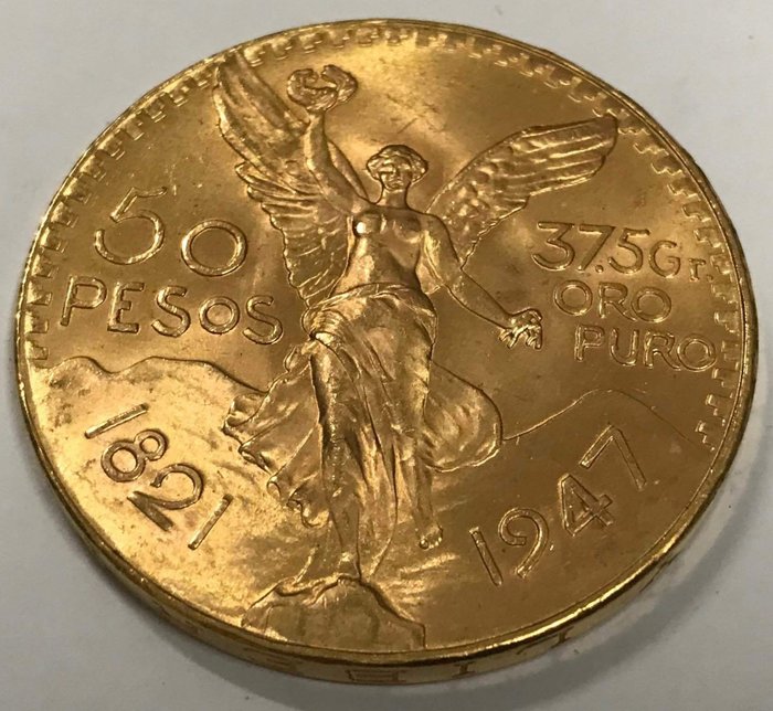 Mexico - 50 pesos 1947 - Gold