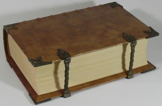 Ravesteyn-Staten-Bibel 1657 Nachbau von 1972 (1) - Kupfer, Leder, Papier