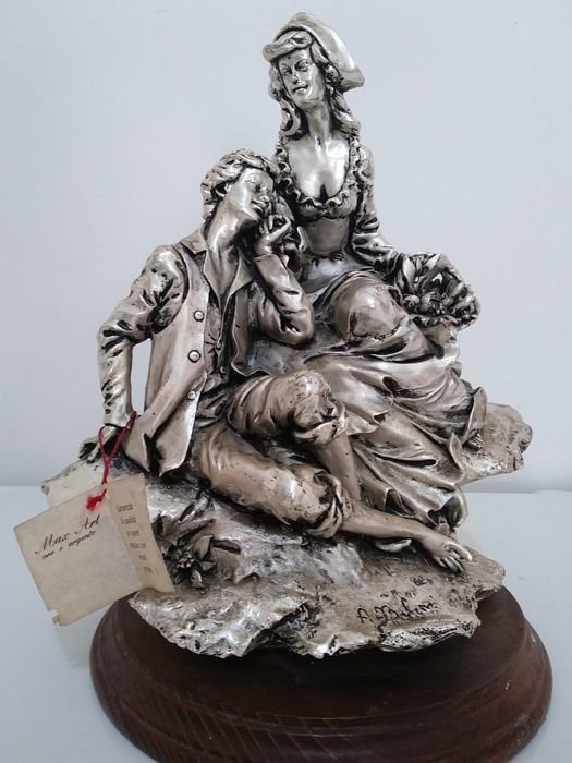 Auro Belcari - Capodimonte - Sculpture (1) - Résine laminée en argent 925
