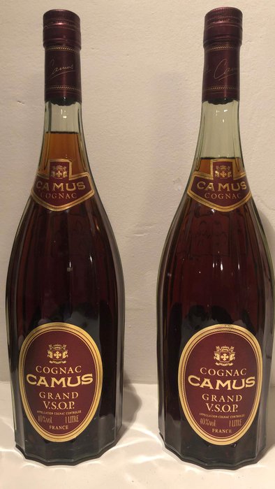 Camus - Grand VSOP Cognac - b. 1980s, 1990s - 1.0 升- 2 瓶- Catawiki