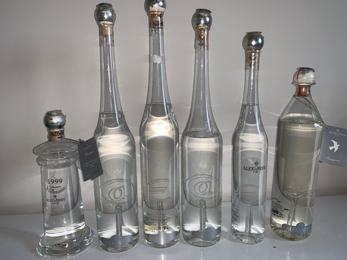 Bottega Srl - Vintage Alexander Grappa Limited Edition  - 0.7 l - 6 flaskor