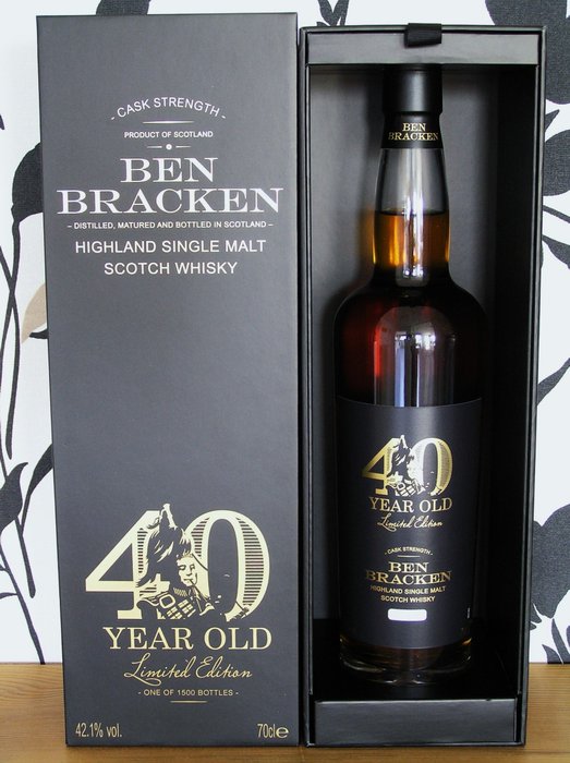 Scotch - old Catawiki Highland Bracken 700ml - Ben Malt Single Whisky years 40