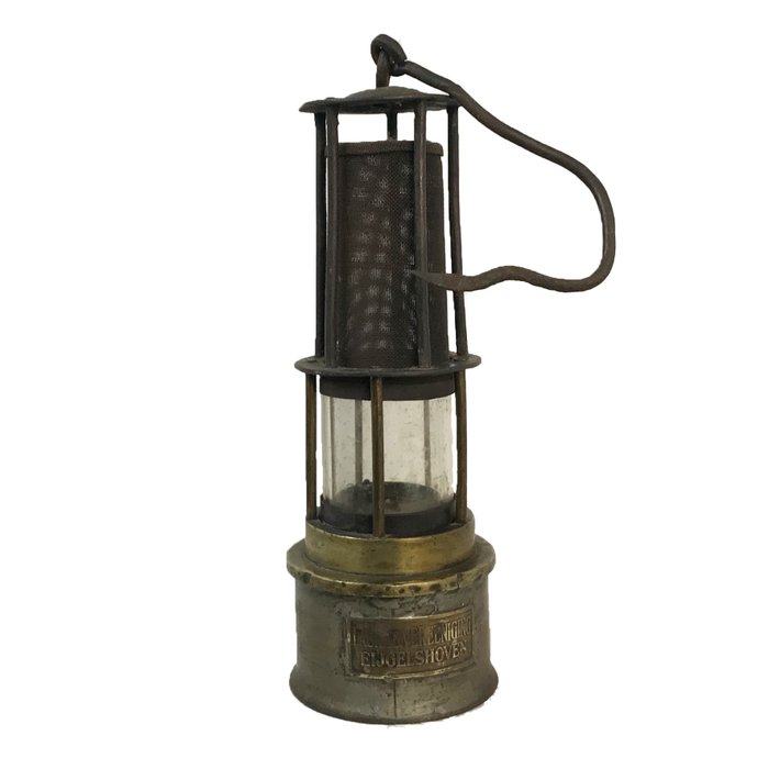 Friemann & Wolf - Különleges bányász lámpa - Réz, Üveg, Vas (öntött/kovácsolt)