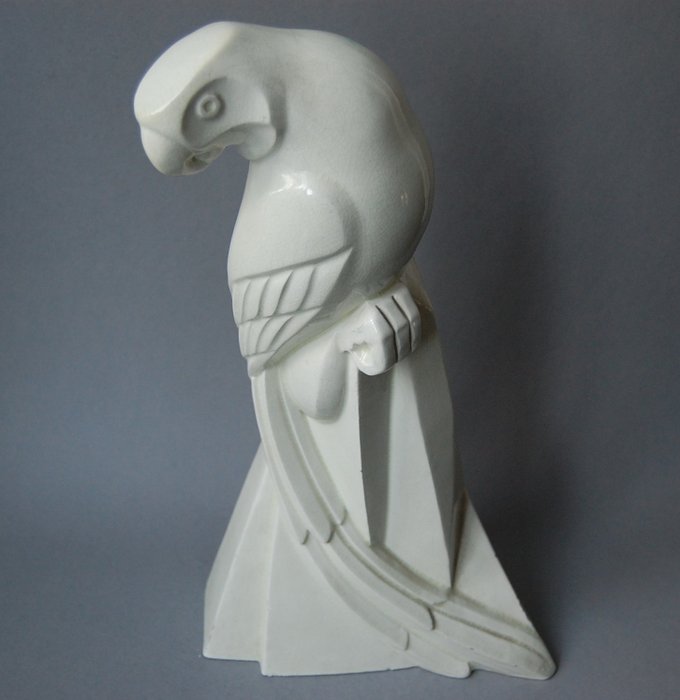 Charles Lemanceau (1905-1980) - Saint Clement - 大型藝術裝飾風格的鸚鵡