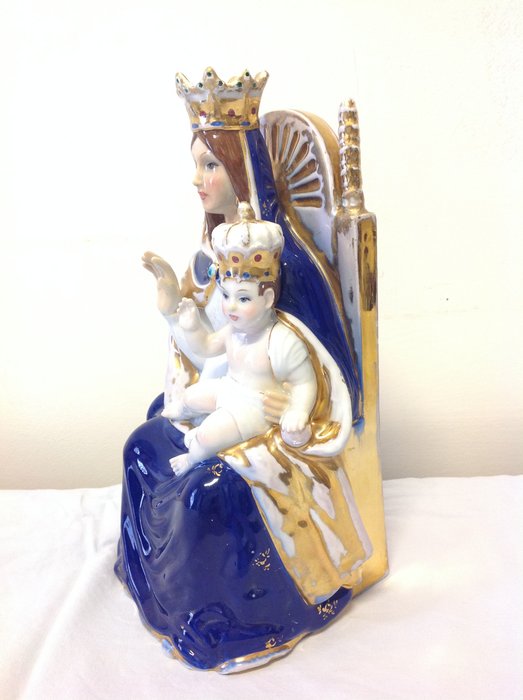 Ronzan - Madonna Statue mit Kind - Keramik