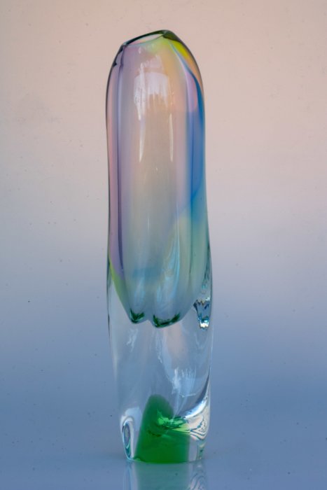 Novy Bor (Sklo Union) - Bohemian vase Borocrystal Novy Bor, 60s - Glass