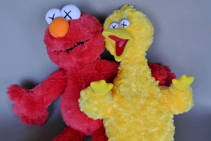 Claraboya farmacia Divertidísimo KAWS - Figura más Elmo + Big Bird - Sesame Street Capsule - Catawiki