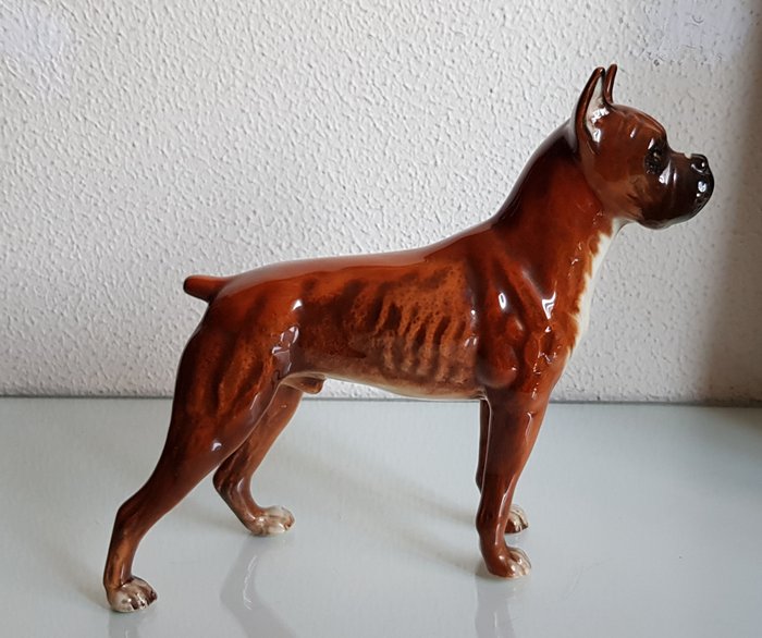 Goebel - Figur, hund Boxer - Porslin