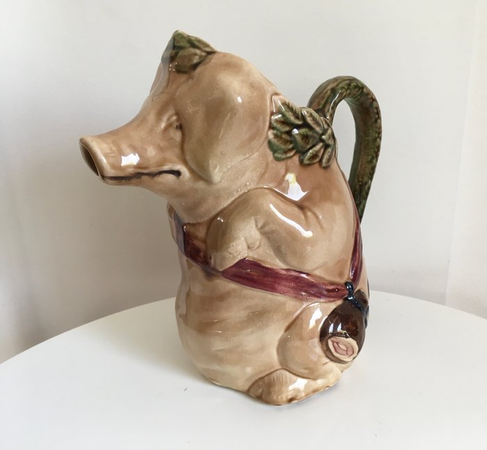 Onnaing - 猪的玻璃水瓶 - “cochon au jambon” - 陶器