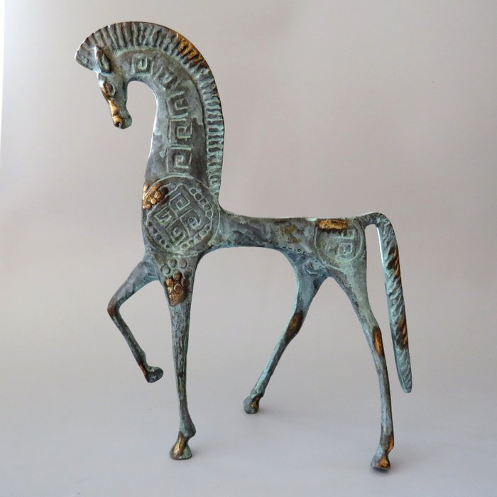 Etruscan Horse statue - Brass