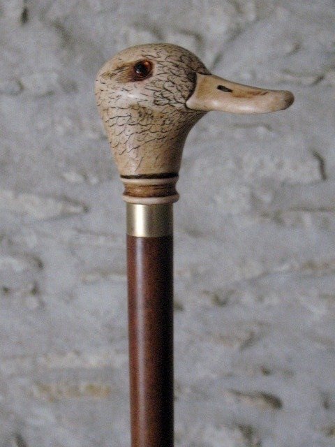 DUCK HEAD CAST RESIN HANDLE FOR WALKING STICK MAKING 