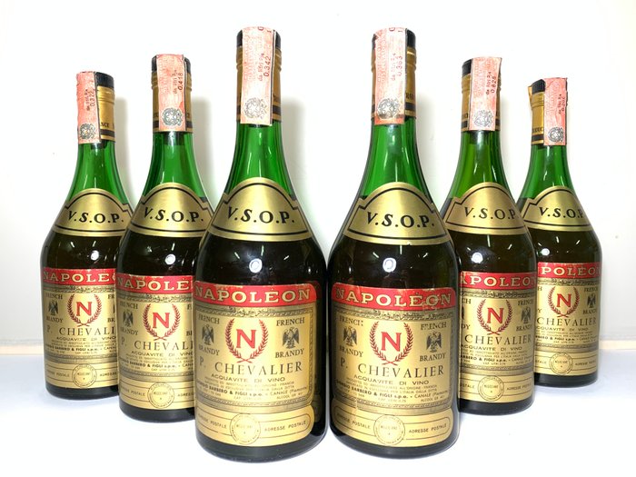 Chevalier - Napoleon V.S.O.P.  French Brandy - b. 1970年代 - 75厘升 - 6 瓶