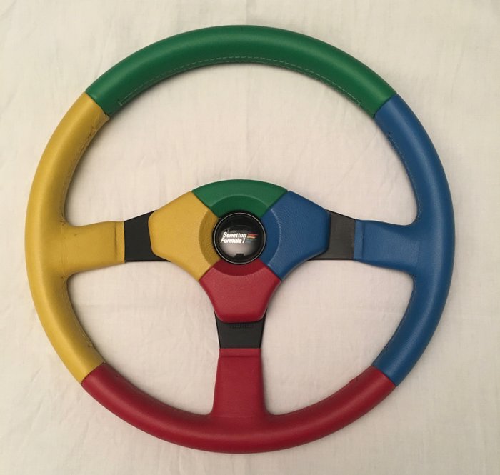 Leather wheel - Momo - Benetton Formula 1 steering wheel - 1995 