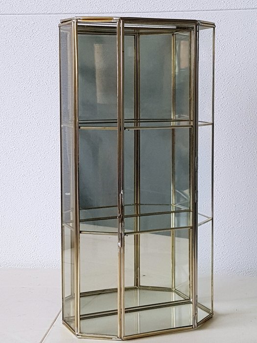 Italian Brass Display Cabinet With Mirror Back Copper Catawiki