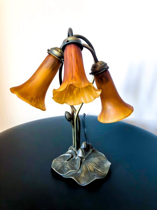 Murano - Lampe tulipe Trio  - Laiton, Pâte de verre
