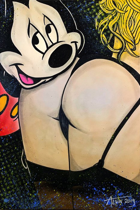Alvin Silvrants - Disney Mickey Mouse Sexy girl pillow ass