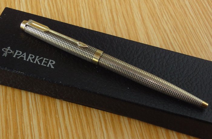 Parker - Kugelschreiber - 75 Sterling Silber 925 Vermeil Ciselé Pen