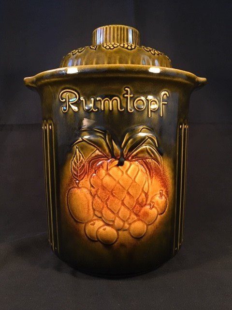 Vintage West German brown Rumtopf Pot 1960s 829-29 (1) - Ceramika