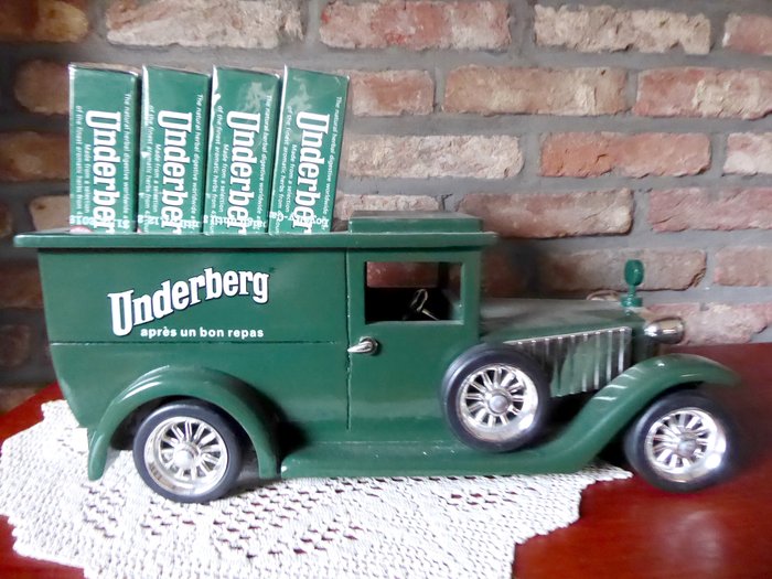 Advertising model car Underberg Krautermobil - Wood painted and plastic