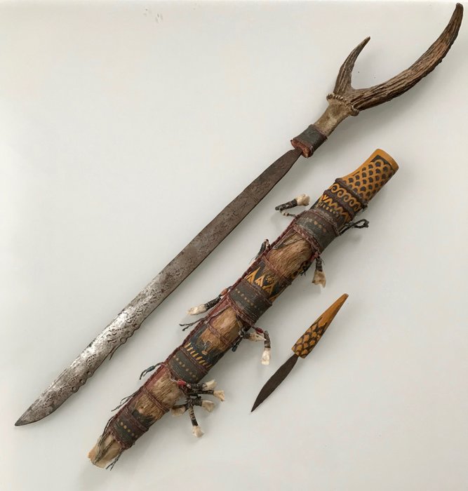 Sword Horn Mandau Dayak  Kalimantan Indonesia 