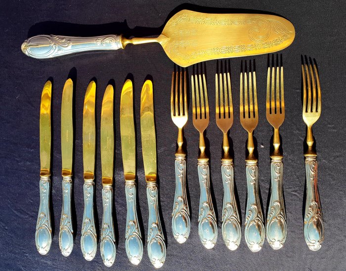 Solingen - Service cutlery for dessert (13) - .800 silver